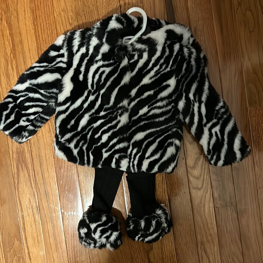 Zebra print jacket with leggings